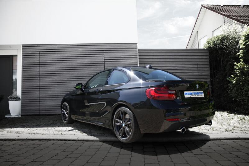 Eisenmann Edelstahl Klappenauspuff für BMW 2er M240i / M240i xDrive (F22 LCI) Coupe (3.0 Turbo, 340 PS) Endrohre 2x90mm rund, mit EG-Genehmigung