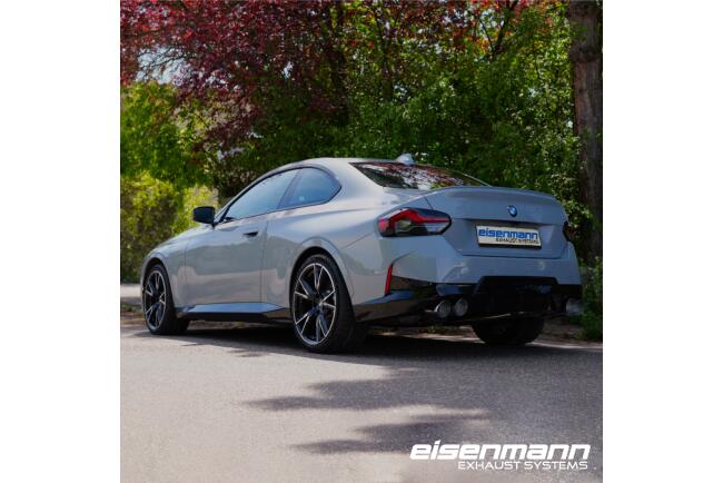 Eisenmann Edelstahl Klappenauspuff für BMW 2er M240i / M240i xDrive (G42) Coupe (3.0 Turbo, 374 PS) Endrohre 4x100mm rund, mit EG-Genehmigung