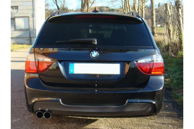 Eisenmann Edelstahl Klappenauspuff für BMW 3er 330i / 330i xDrive (E91) Touring (3.0, 258/272 PS) Endrohre 2x70mm rund, mit EG-Genehmigung
