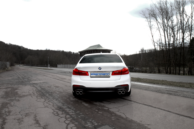 Eisenmann Edelstahl Klappenauspuff für BMW 5er 530i / 530i xDrive (G31) Touring (2.0 Turbo, 252 PS) Endrohre 4x90mm rund, mit EG-Genehmigung