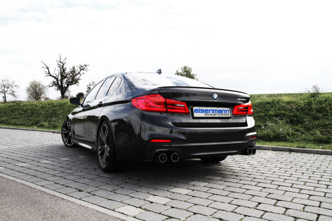 Eisenmann Edelstahl Klappenauspuff für BMW 5er M550i...
