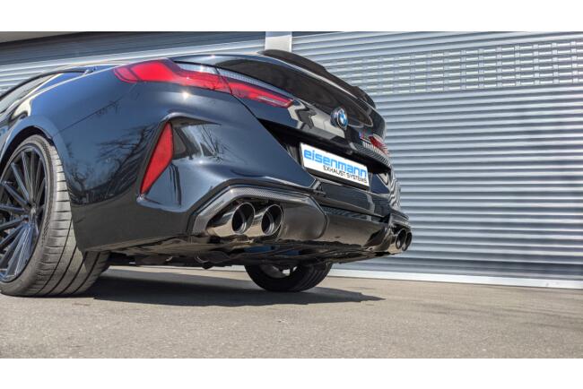 Eisenmann Edelstahl Klappenauspuff für BMW 8er M8 Competition xDrive (F91) Cabrio (4.4 V8 Biturbo, 625 PS) Endrohre 4x100mm rund, mit EG-Genehmigung