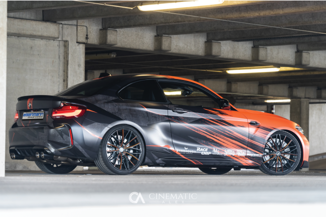 Eisenmann Edelstahl Klappenauspuff für BMW M2 Competition (F87) Coupe (3.0 Biturbo, 410 PS) Endrohre 4x90mm rund Carbon, mit EG-Genehmigung