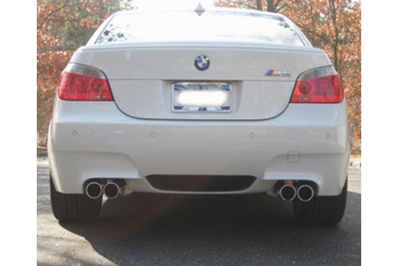 Eisenmann Edelstahl Klappenauspuff für BMW M5 (E60) Limousine (5.0 V10, 507 PS) Endrohre 4x83mm rund, mit ECE-Genehmigung