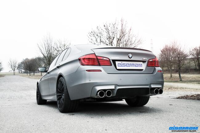 Eisenmann Edelstahl Klappenauspuff für BMW M5 (F10) Limousine (4.4 V8 Biturbo, 560/600 PS) Endrohre 4x90mm rund, mit EG-Genehmigung