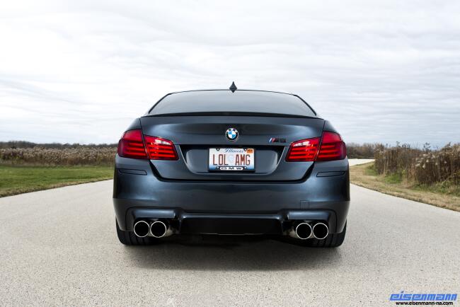 Eisenmann Edelstahl Klappenauspuff für BMW M5 (F10) Limousine (4.4 V8 Biturbo, 560/600 PS) Endrohre 4x90mm rund, mit EG-Genehmigung
