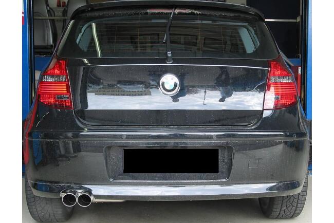 Eisenmann Edelstahl Sportauspuff für BMW 1er 120i (E87) 5-Türer (2.0, 150 PS) Endrohre 2x70mm rund, mit EG-Genehmigung