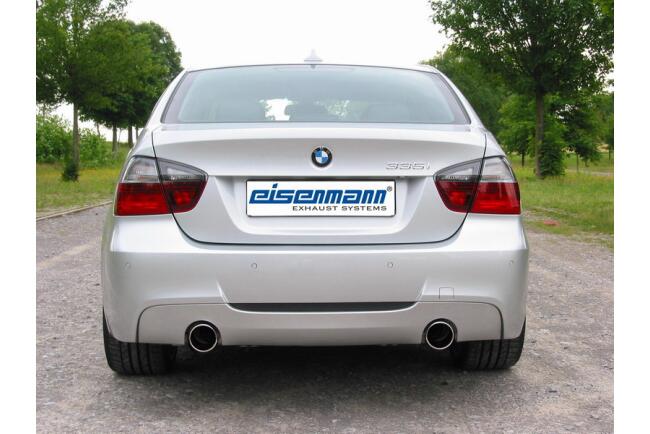 Eisenmann Edelstahl Sportauspuff für BMW 3er 335i / 335i xDrive (E90 LCI) Limousine (3.0 Turbo, 326 PS) Endrohre 2x90mm rund, mit EG-Genehmigung