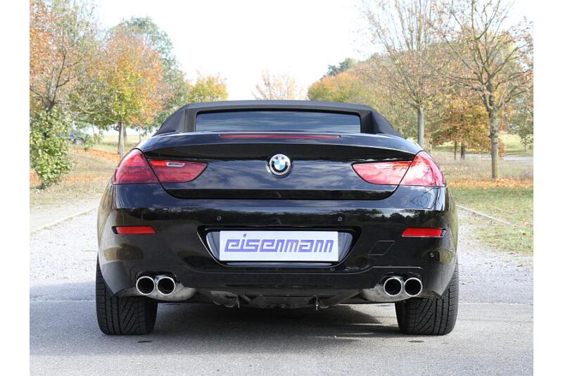 Eisenmann Edelstahl Sportauspuff für BMW 6er 650i / 650i xDrive (F06 LCI) Gran Coupe (4.4 V8 Biturbo, 450 PS) Endrohre 4x90mm rund, mit EG-Genehmigung
