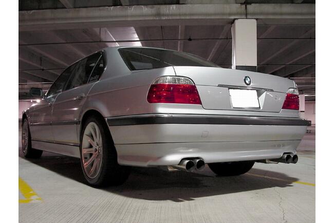 Eisenmann Edelstahl Sportauspuff für BMW 7er 735i (E38) Limousine (3.5 V8, 238 PS) Endrohre 4x83mm rund