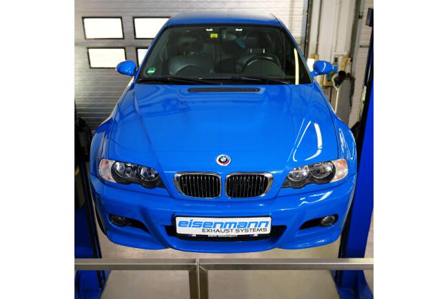 Eisenmann Edelstahl Sportauspuff für BMW M3 (E46) Coupe (3.2, 343 PS) Endrohre 4x76mm rund, mit EG-Genehmigung