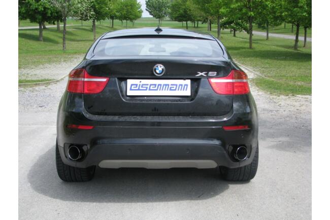 Eisenmann Edelstahl Sportauspuff für BMW X6 xDrive35i (E71) SUV (3.0L, 306 PS) Endrohre 2x120mm rund, mit EG-Genehmigung