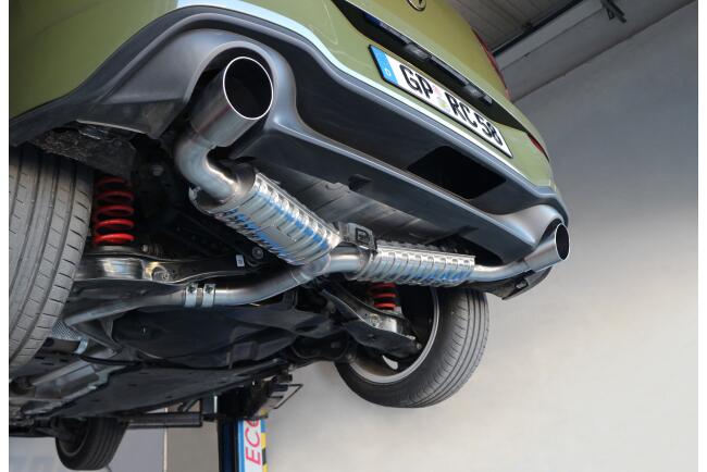 Eisenmann Edelstahl Sportauspuff für VW Golf 8 GTI (CD) (2.0 TSI OPF, 245 PS) Endrohre 2x102mm rund schräg, mit EG-Genehmigung