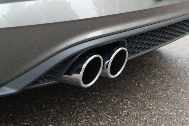 Eisenmann Edelstahl Sportauspuff für VW Polo VI GTI (AW) (2.0 TSI OPF, 200 PS) Endrohre 2x90mm rund schräg, mit EG-Genehmigung