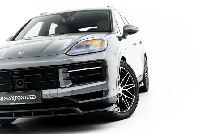 Maxton Design Frontlippe für Porsche Cayenne SUV / Coupe Mk3 Facelift Hochglanz schwarz