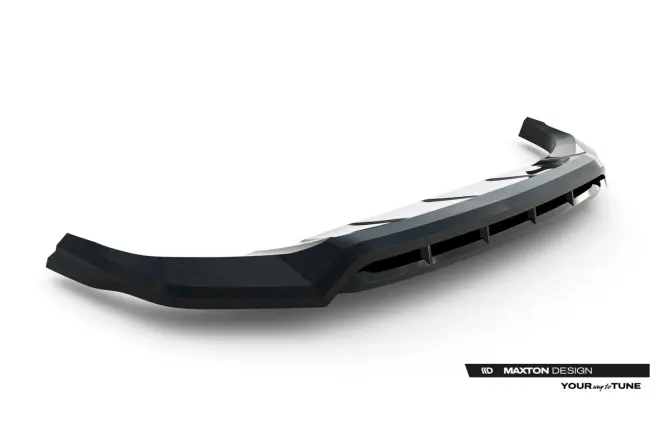 Maxton Design Frontlippe für Porsche Cayenne SUV / Coupe Mk3 Facelift Hochglanz schwarz
