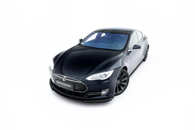 Maxton Design Frontlippe V.1 für Tesla Model S Mk1 Hochglanz schwarz
