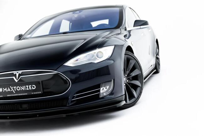 Maxton Design Frontlippe V.1 für Tesla Model S Mk1 Hochglanz schwarz