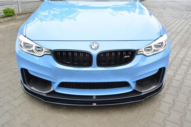 Maxton Design Frontlippe für BMW M4 F82 M-Performance Hochglanz schwarz
