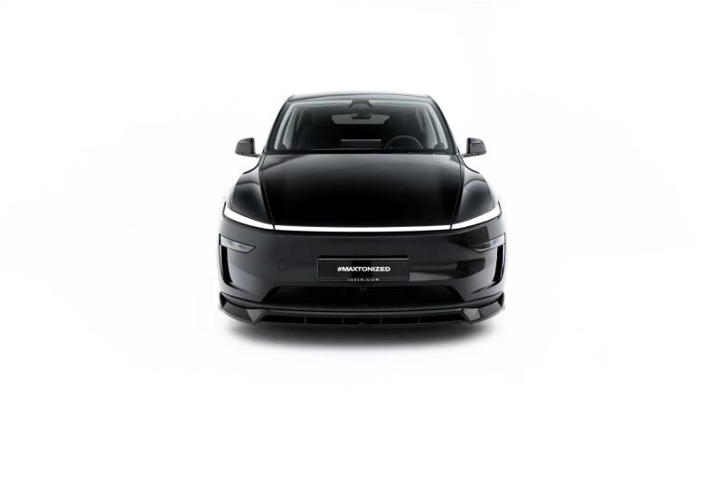 Maxton Design Frontlippe für Tesla Model Y Premium Mk1 Facelift Hochglanz schwarz