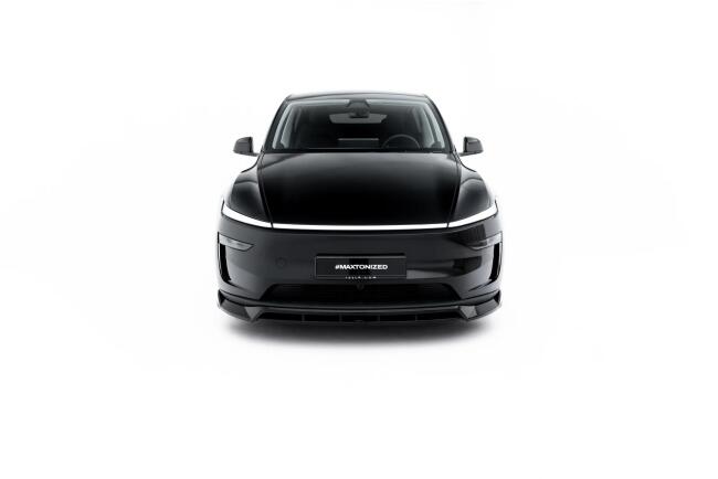 Maxton Design Frontlippe für Tesla Model Y Premium Mk1 Facelift Hochglanz schwarz