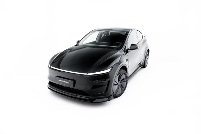 Maxton Design Frontlippe für Tesla Model Y Premium Mk1 Facelift Hochglanz schwarz