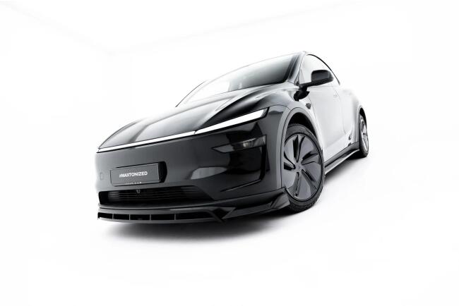 Maxton Design Frontlippe für Tesla Model Y Premium Mk1 Facelift Hochglanz schwarz