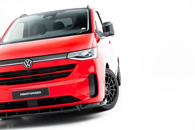 Maxton Design Frontlippe V.1 für VW Transporter T7 Hochglanz schwarz