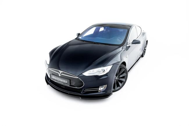 Maxton Design Frontlippe V.2 für Tesla Model S Mk1 Hochglanz schwarz