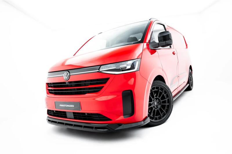 Maxton Design Frontlippe V.2 für VW Transporter T7 Hochglanz schwarz