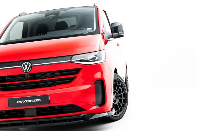Maxton Design Frontlippe V.2 für VW Transporter T7 Hochglanz schwarz