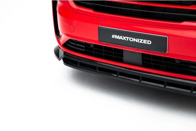 Maxton Design Frontlippe V.2 für VW Transporter T7 Hochglanz schwarz