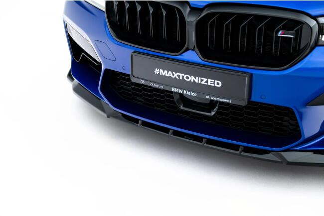 Maxton Design Frontlippe V.4 für BMW M5 F90 Facelift Hochglanz schwarz