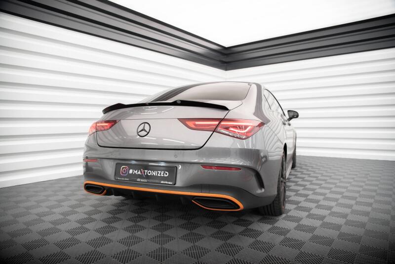 Maxton Design Heckspoiler Lippe V.1 für Mercedes-Benz CLA Coupe C118 Hochglanz schwarz