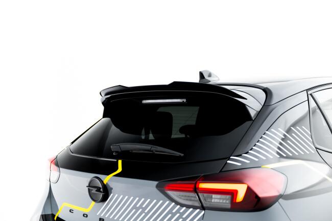 Maxton Design Heckspoiler Lippe für Opel Corsa F Facelift (Mk6 Facelift) Hochglanz schwarz