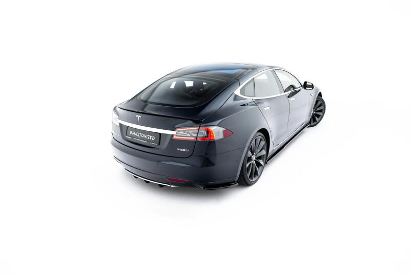 Maxton Design Heckspoiler Lippe V.2 für Tesla Model S Mk1 Hochglanz schwarz