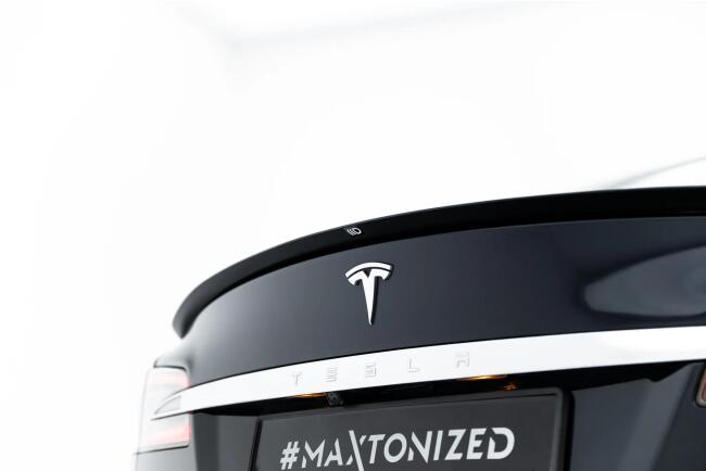 Maxton Design Heckspoiler Lippe V.2 für Tesla Model S Mk1 Hochglanz schwarz