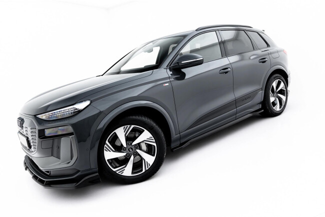 Maxton Design Seitenschweller (Paar) für Audi Q6 e-tron Standard / S-Line / SQ6 e-tron SUV / Sportback Mk1 Hochglanz schwarz