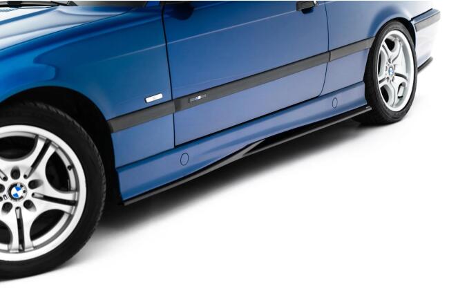 Maxton Design Seitenschweller (Paar) für BMW M3 / 3er M-Paket Coupe / Cabrio E36 Hochglanz schwarz