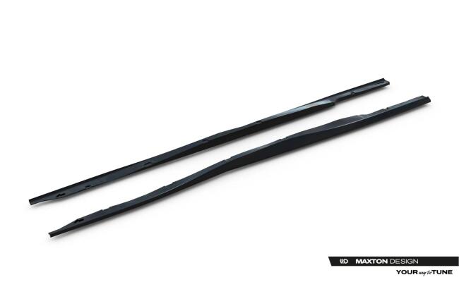 Maxton Design Seitenschweller (Paar) für BMW M3 / 3er M-Paket Coupe / Cabrio E36 Hochglanz schwarz