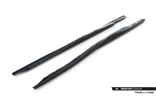 Maxton Design Seitenschweller (Paar) für BMW M3 / 3er M-Paket Coupe / Cabrio E36 Hochglanz schwarz