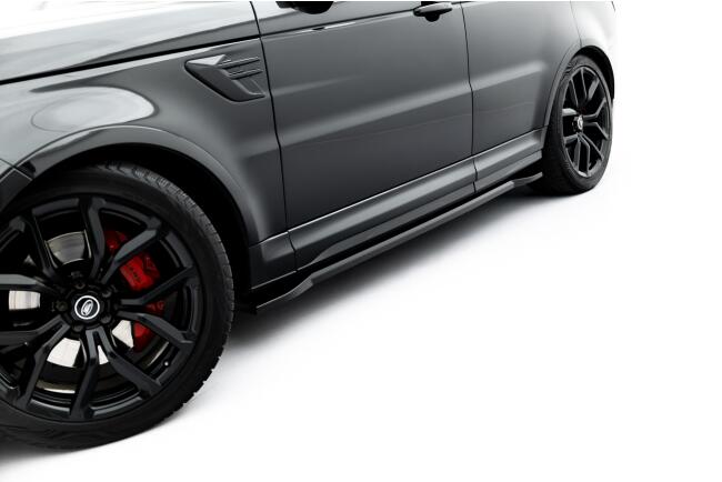 Maxton Design Seitenschweller (Paar) für Land Rover Range Rover SVR Mk2 Facelift Hochglanz schwarz