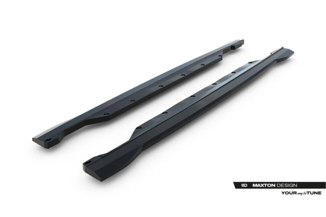 Maxton Design Seitenschweller (Paar) für Land Rover Range Rover SVR Mk2 Facelift Hochglanz schwarz