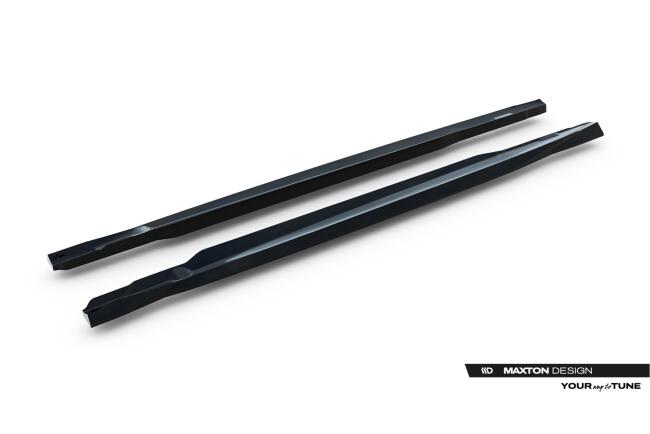 Maxton Design Seitenschweller (Paar) für Mercedes-AMG C63 Limousine / Kombi W206 / S206 Hochglanz schwarz