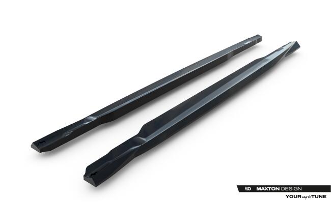 Maxton Design Seitenschweller (Paar) für Mercedes-AMG C63 Limousine / Kombi W206 / S206 Hochglanz schwarz