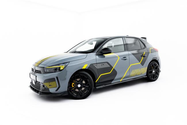 Maxton Design Seitenschweller (Paar) für Opel Corsa F Facelift (Mk6 Facelift) Hochglanz schwarz