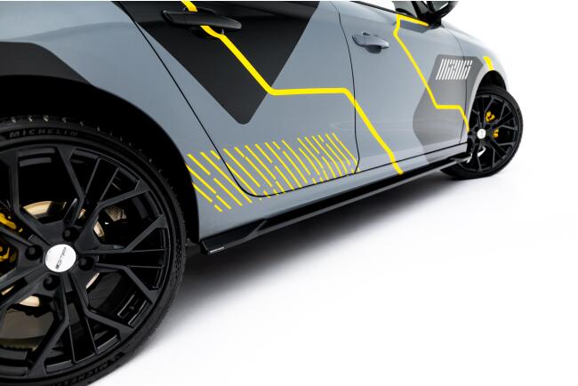 Maxton Design Seitenschweller (Paar) für Opel Corsa F Facelift (Mk6 Facelift) Hochglanz schwarz