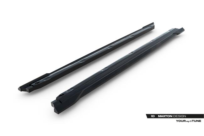 Maxton Design Seitenschweller (Paar) für Opel Corsa F Facelift (Mk6 Facelift) Hochglanz schwarz
