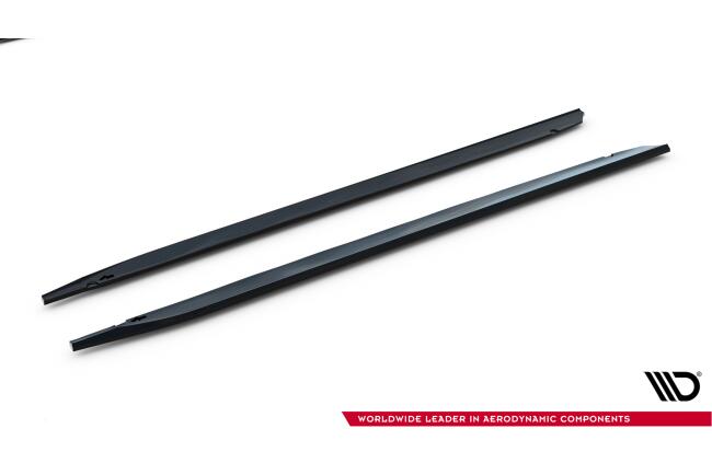 Maxton Design Seitenschweller (Paar) V.1 für BMW M135i M Performance F70 Hochglanz schwarz