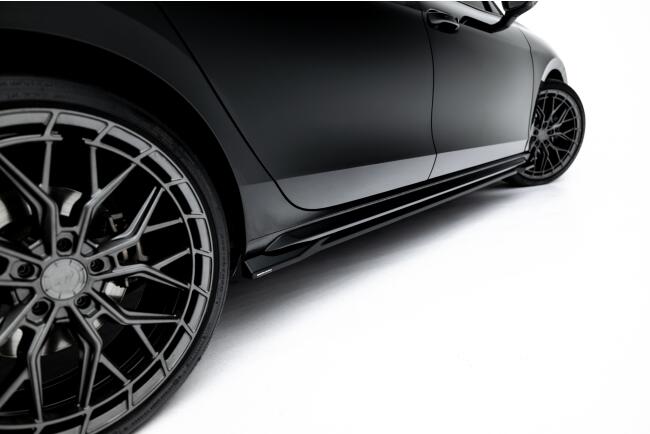 Maxton Design Seitenschweller (Paar) V.1 für Skoda Superb Sportline Mk4 Hochglanz schwarz